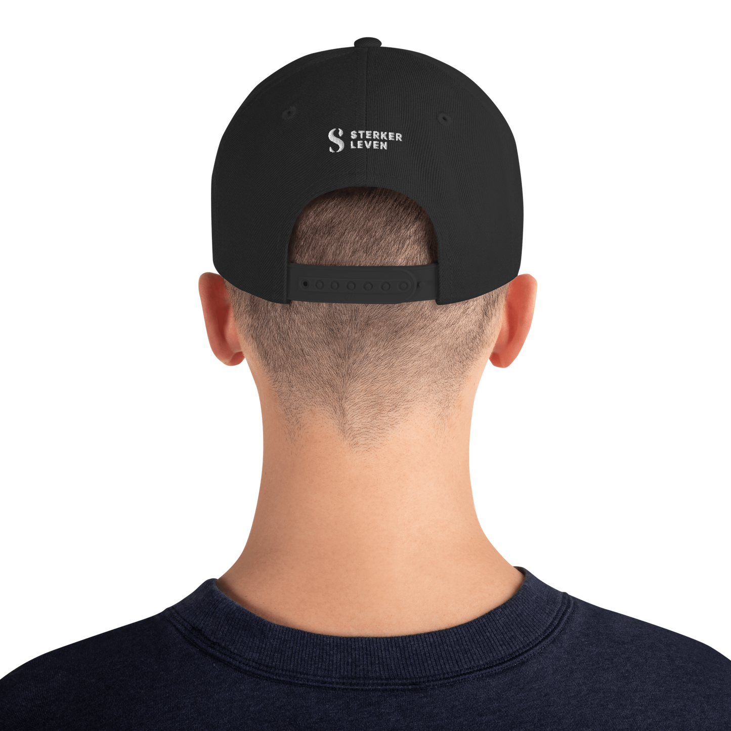 Snapback Zwart -Geborduurd logo